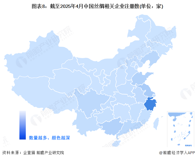 星空体育：预见2025：《2025年中国丝绸行业全景图谱》（附市场现状和发展趋势等）(图8)