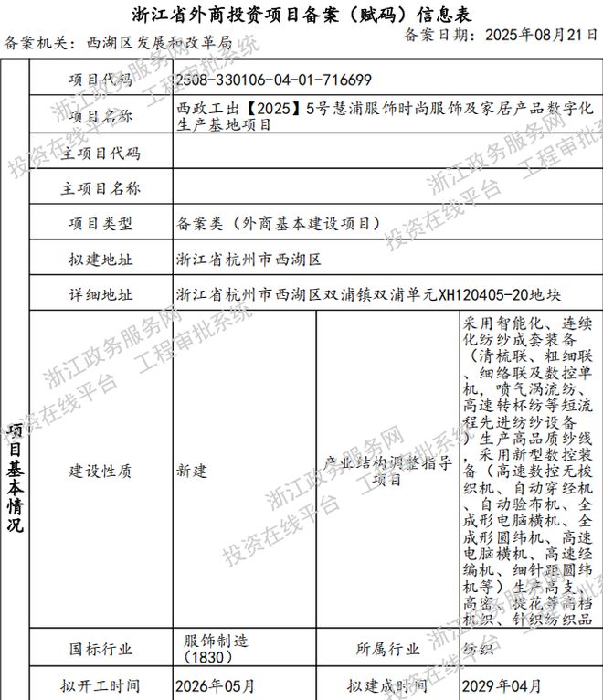建面超30万方总投资超20亿!江南布衣全球数字化研发总部及生产基地计划明年开工(图3)