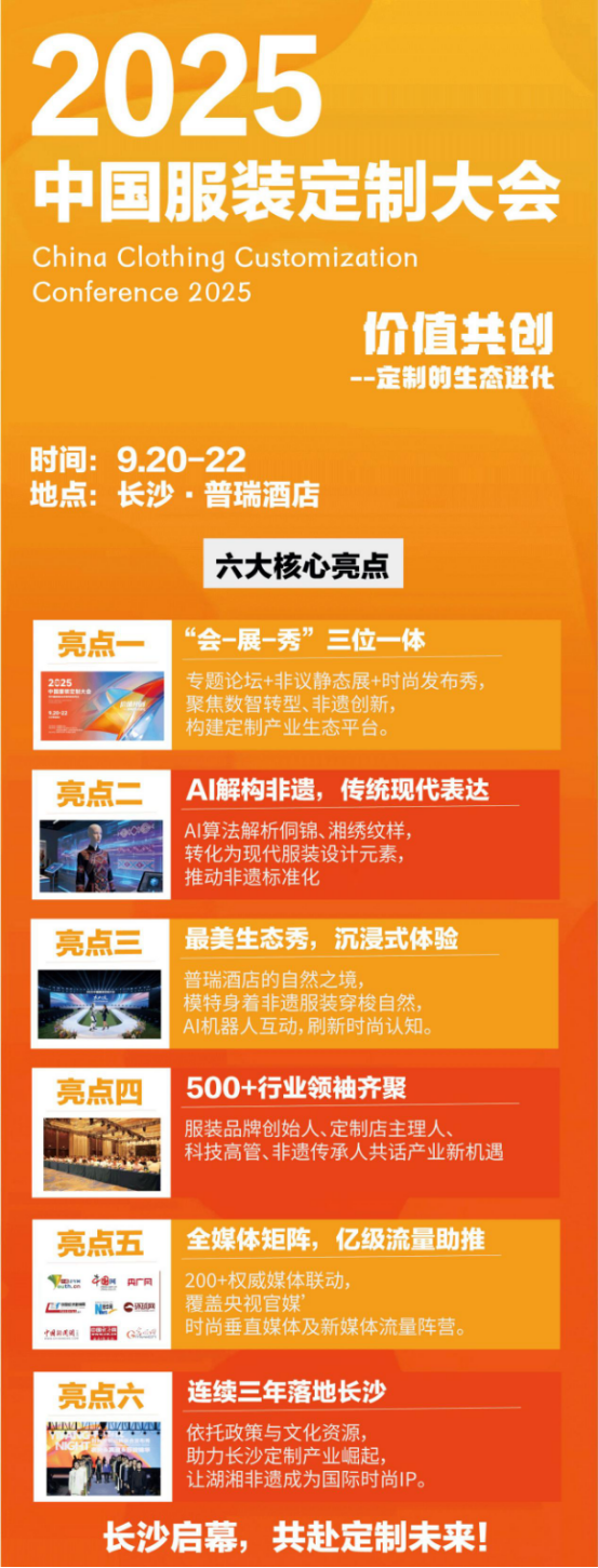 2025中国服装定制大会在长沙启幕共绘定制产业新蓝图(图1)