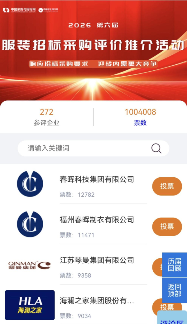 2026（第六届）服装招标采购评价推介活动第一期情况通报(图1)